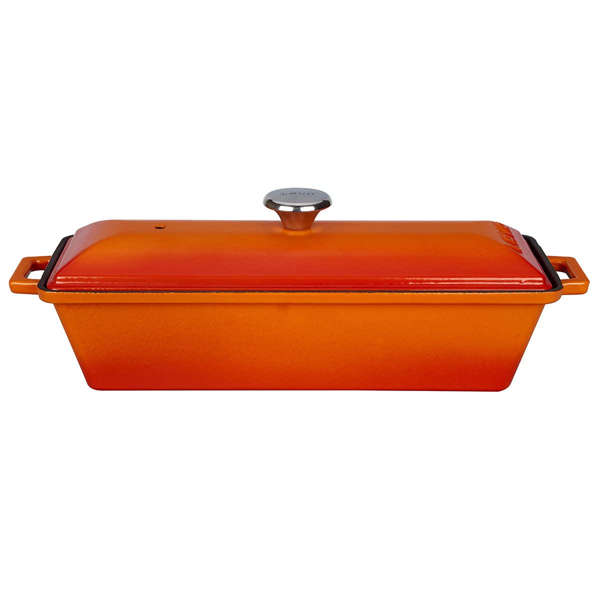 Lava Döküm Ekmek Kabı/Terrine, 11x29 cm, Turuncu