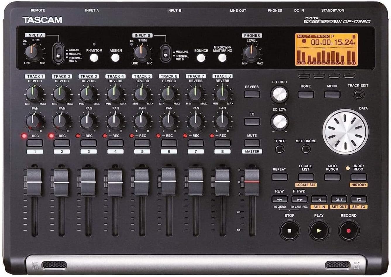 Tascam DP-03SD Dijital 8 Kanal Fader Kontrollü Portastudio