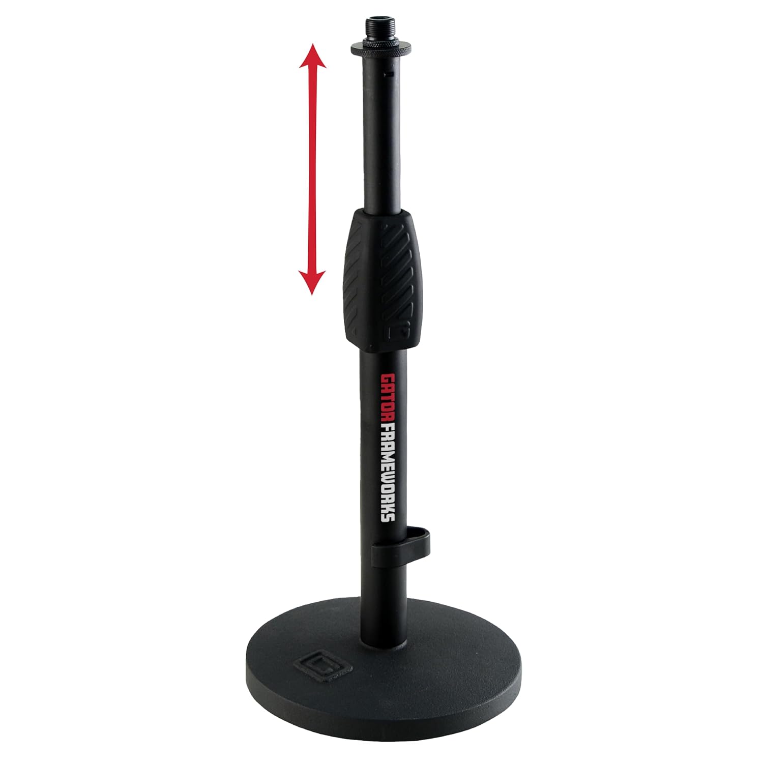 Gator, Frameworks Gfw-Mic-0601 Mikrofon Standı, Çalışma Masası için, Yuvarlak Taban Ve Döner Kilit, Siyah