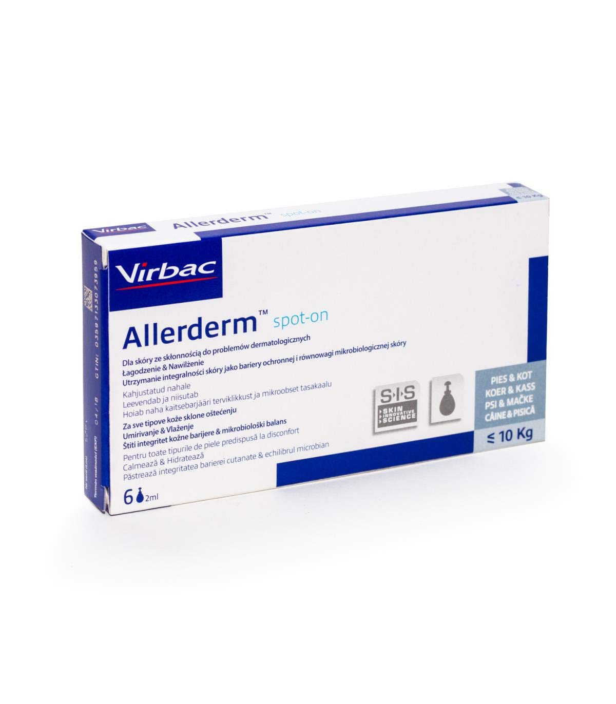 Allerderm nokta 6 x 2 ml - (küçük köpekler ve kediler)
