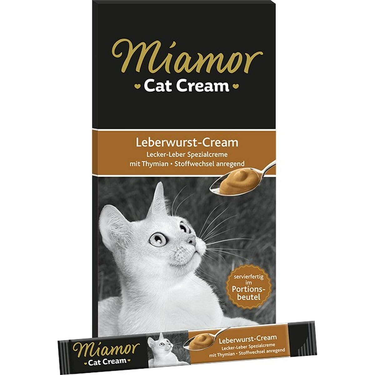 Miamor Cream Ciğerli Tamamlayıcı Ek Besin ve Kedi Ödülü 6x15 Gr