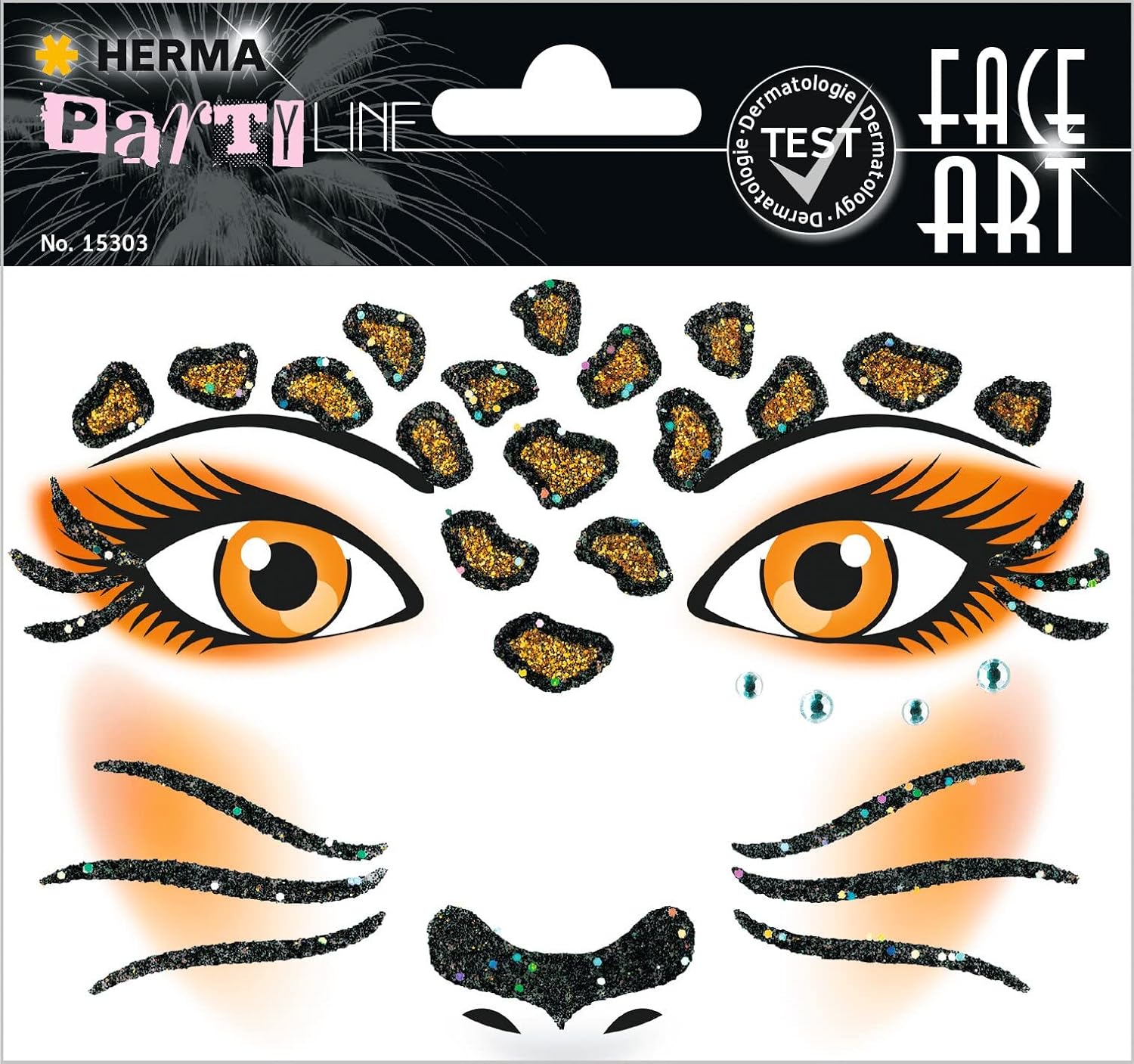 Herma Face Art Decor Yuz Susleme Etiketi Leopar