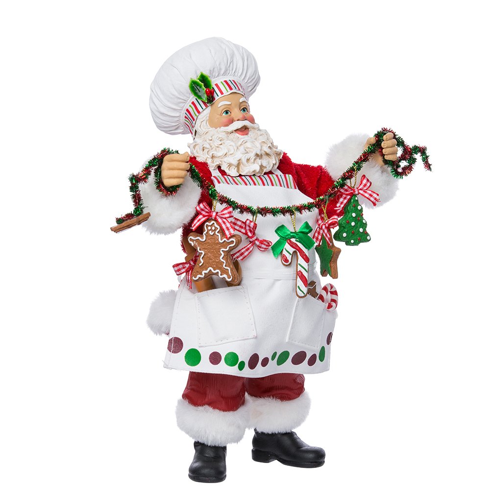 Kurt Adler Fabriche Noel Şefi Noel Baba Heykelcik, 30,5 cm