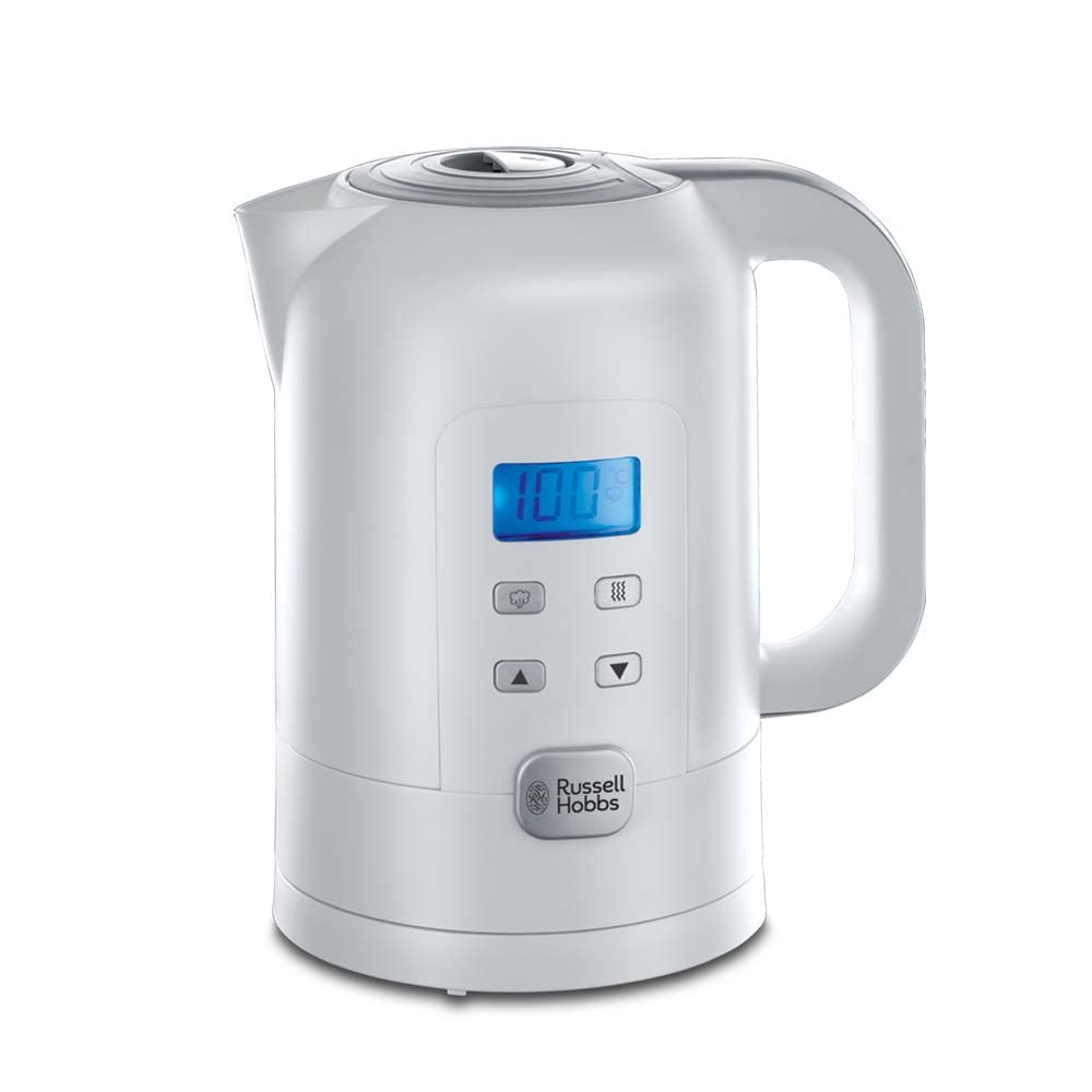 Russell Hobbs Hassas Su Isıtıcısı, 1.7l, 2200W, dijital sıcaklık ayarı ve LCD ekran, bebek maması ve çayın hazırlanması için ayarlanabilir 25 ° -100 ° C, sıcak tutma fonksiyonu, çay makinesi 21150-70