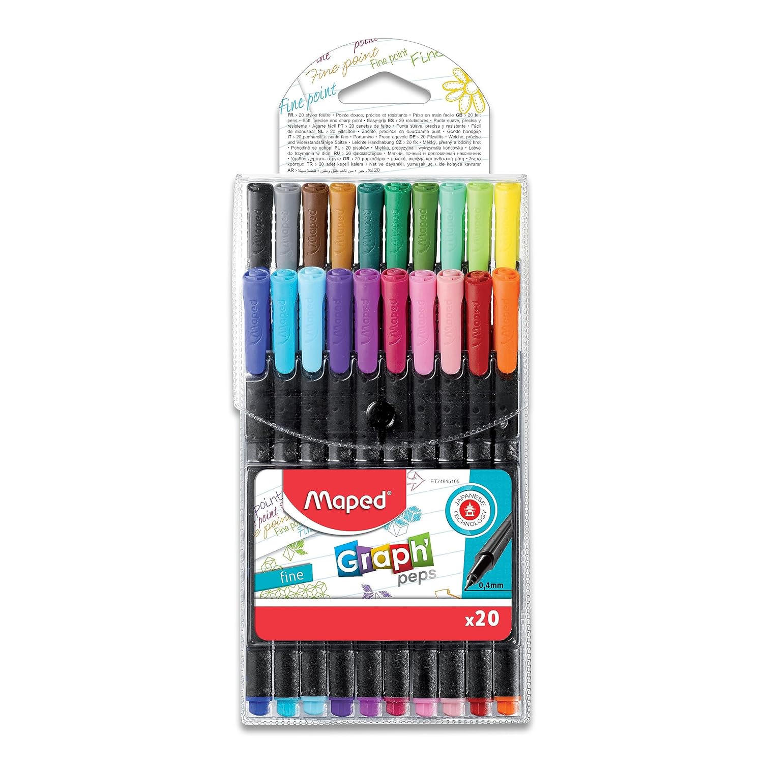 Maped Fineliner x 20 Askılı Paket