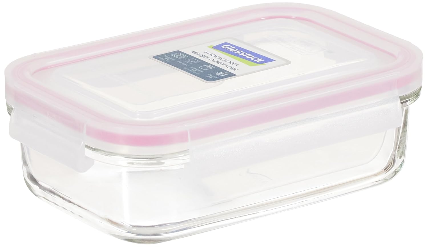 GLASSLOCK Primanova Dikdörtgen Cam Saklama Kabı, 400 ml