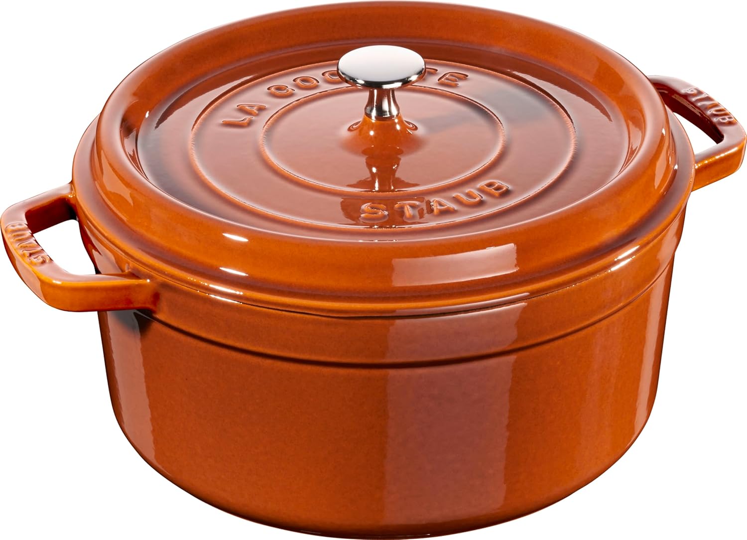 Staub 405112980 Döküm Tencere, Yuvarlak, Tarç