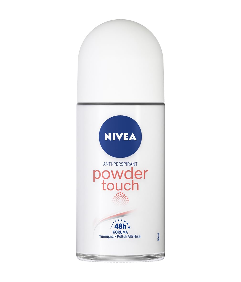NIVEA Kadın Roll-on Deodorant Powder Touch 50ml, Koltuk Altı Koruma, Ter ve Ter Kokusuna Karşı 48 Saat Deodorant Koruması