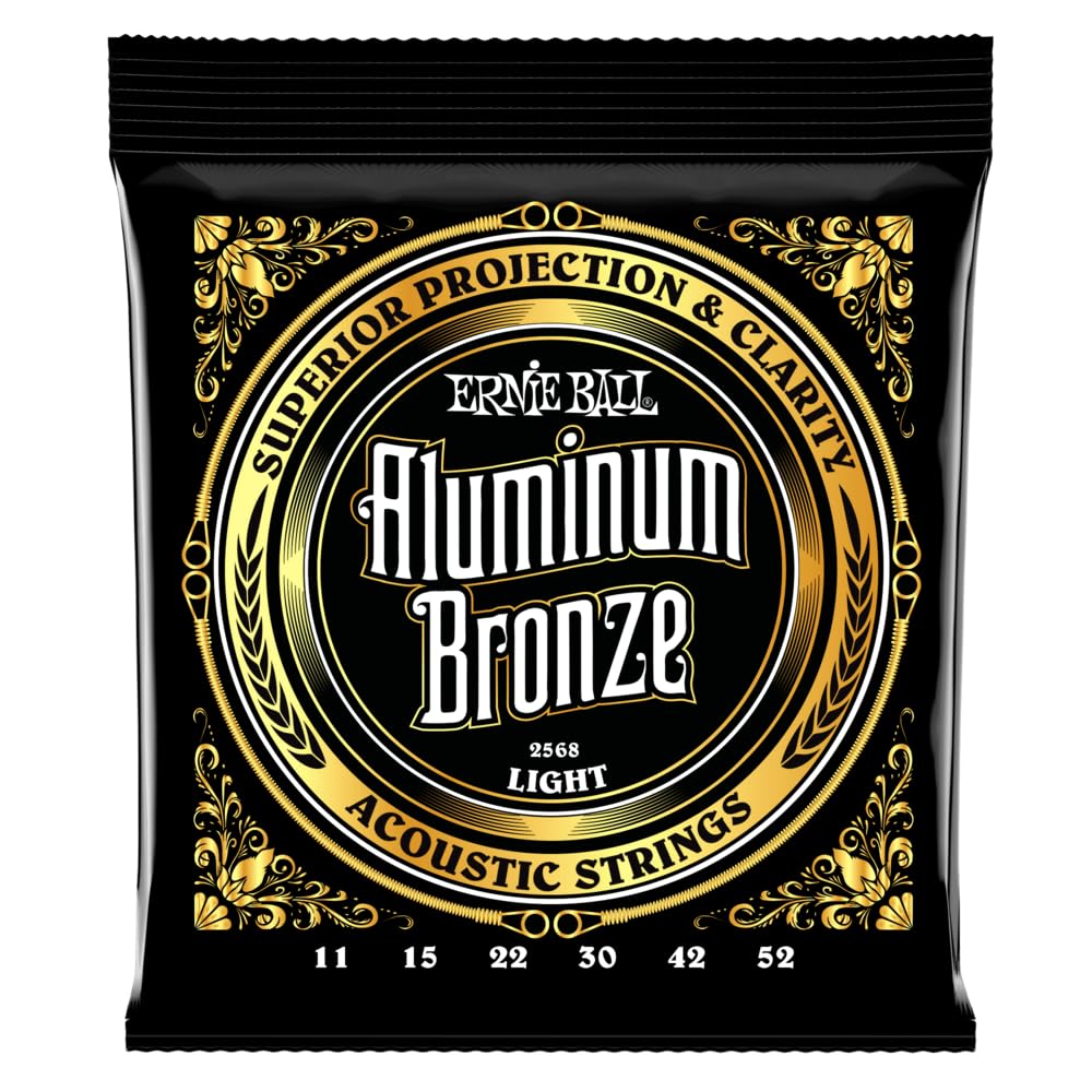Ernie Ball Hafif Alüminyum Bronz Akustik Gitar Telleri, Ölçü 11-52