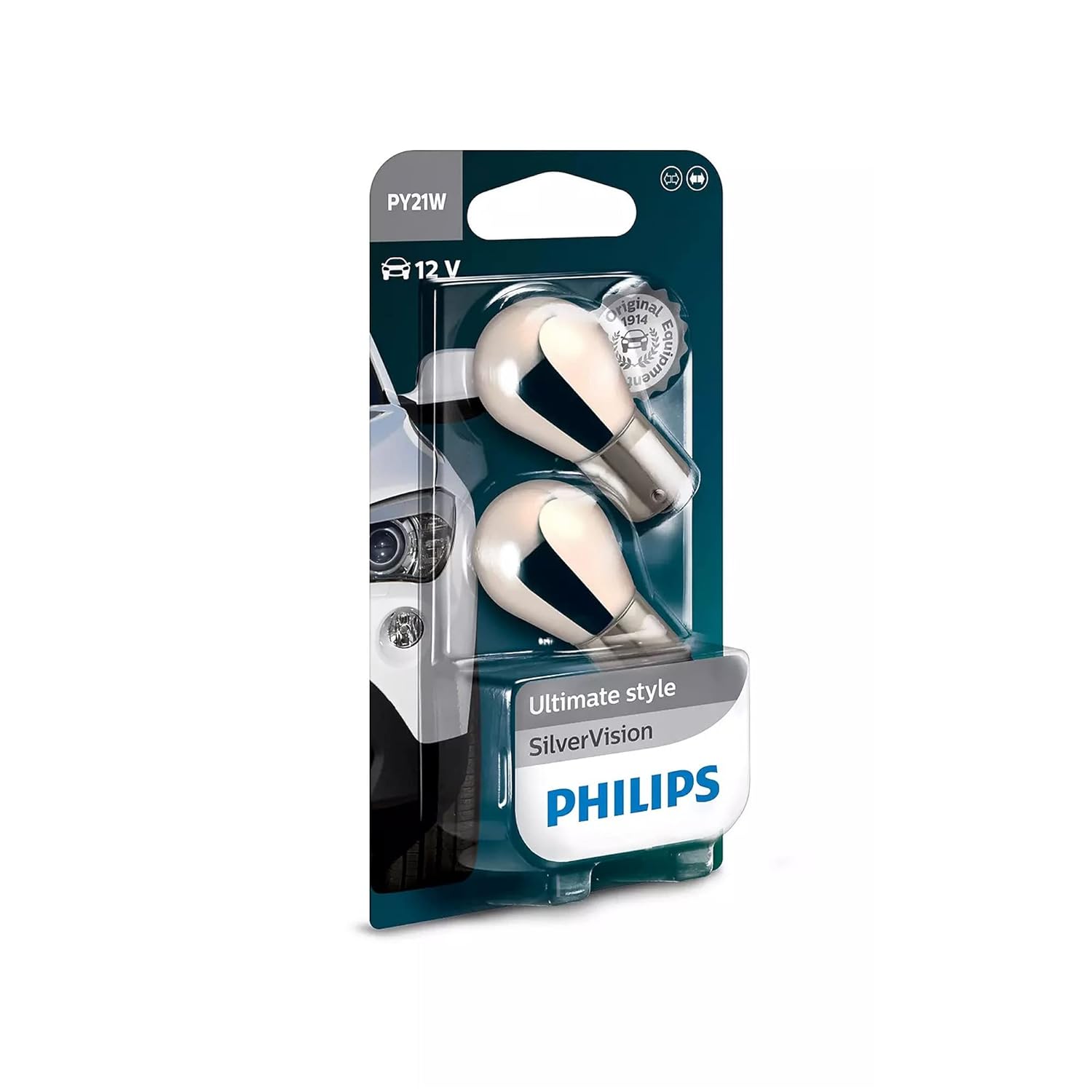 Philips PY21W Chrome Diadem 12V 93 Turuncu Amber Silver Vision Ampul 2 ADET