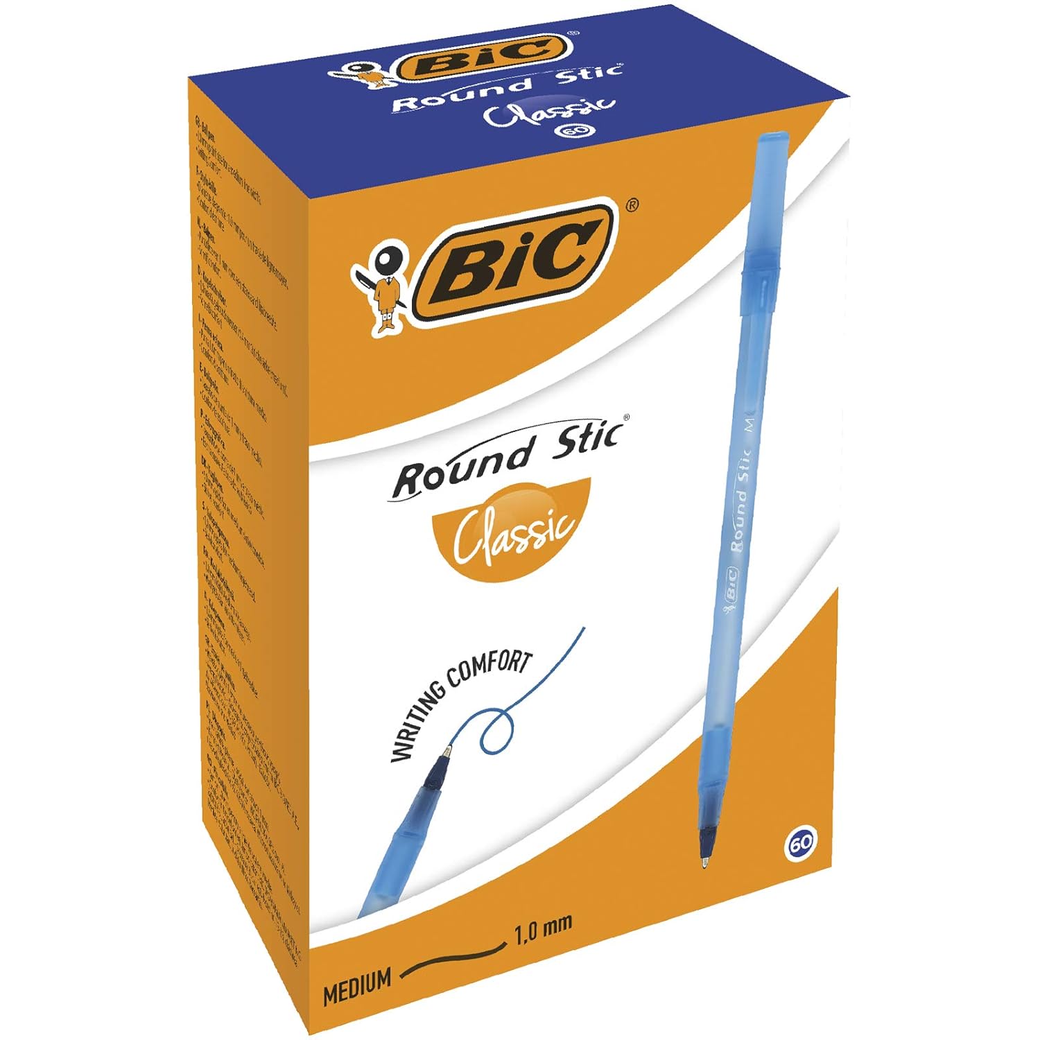 BIC Round Stic Tükenmez Kalem Mavi 60'lı Kutu