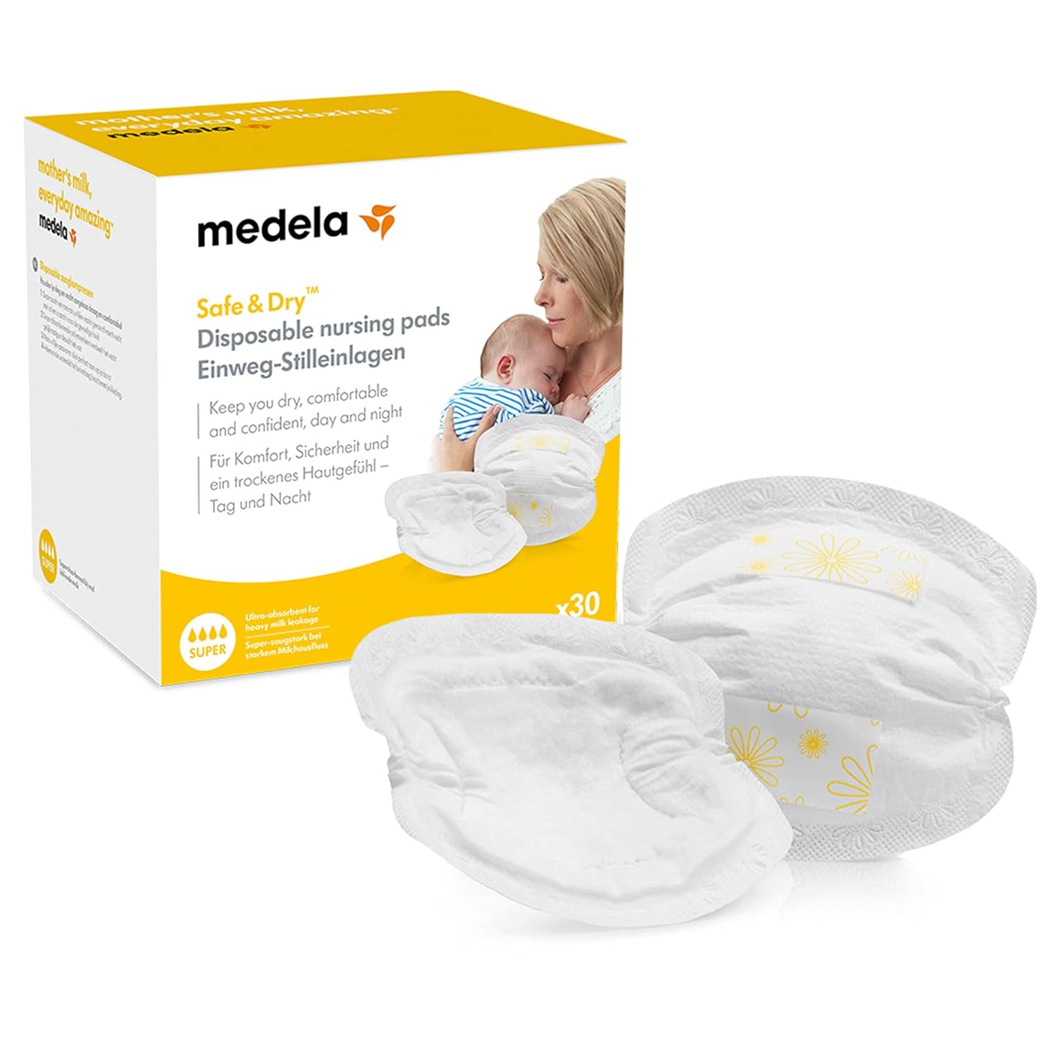Medela Safe & Dry Tek Kullanımlık Göğüs Pedleri 30 Adet