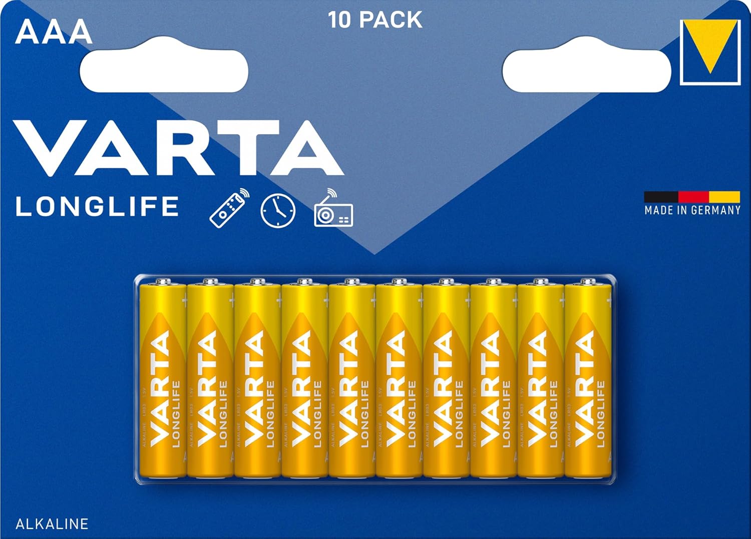 VARTA Longlife AAA Alkalin kalem pil 10'lu paket