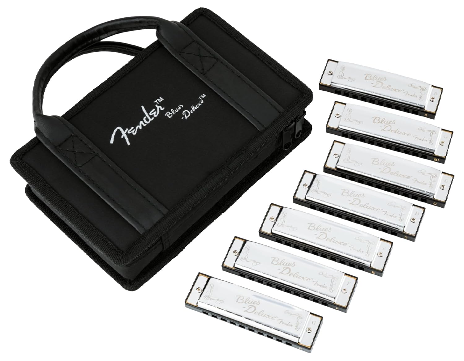 Blues Harmonica Deluxe 7' set kılıf içinde
