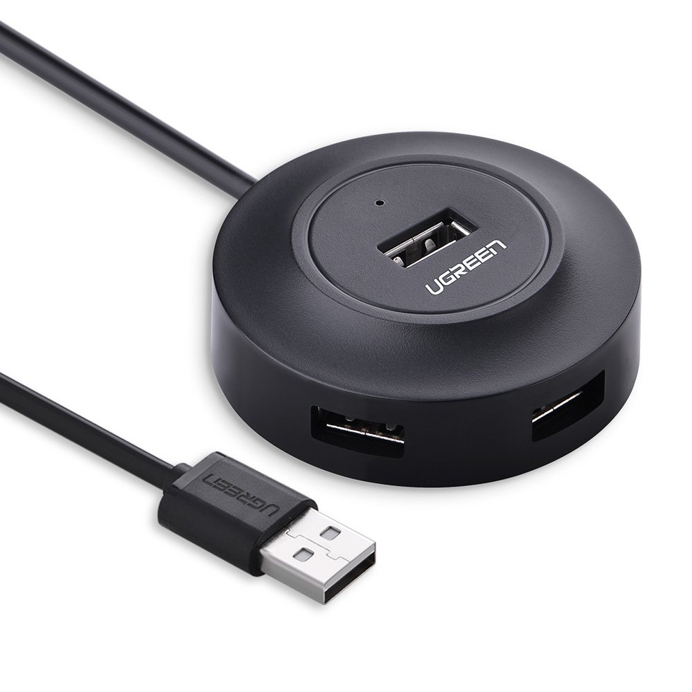 Ugreen USB 2.0 4 Portlu Hub Çoklayıcı, Siyah