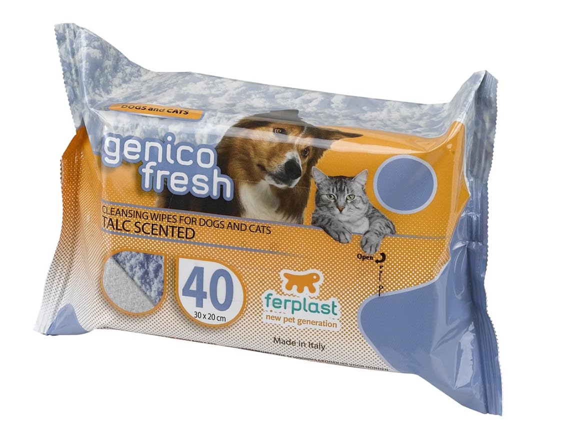 Ferplast Genico Fresh Kedi Köpek Temizleme Mendili Pudra Kokulu