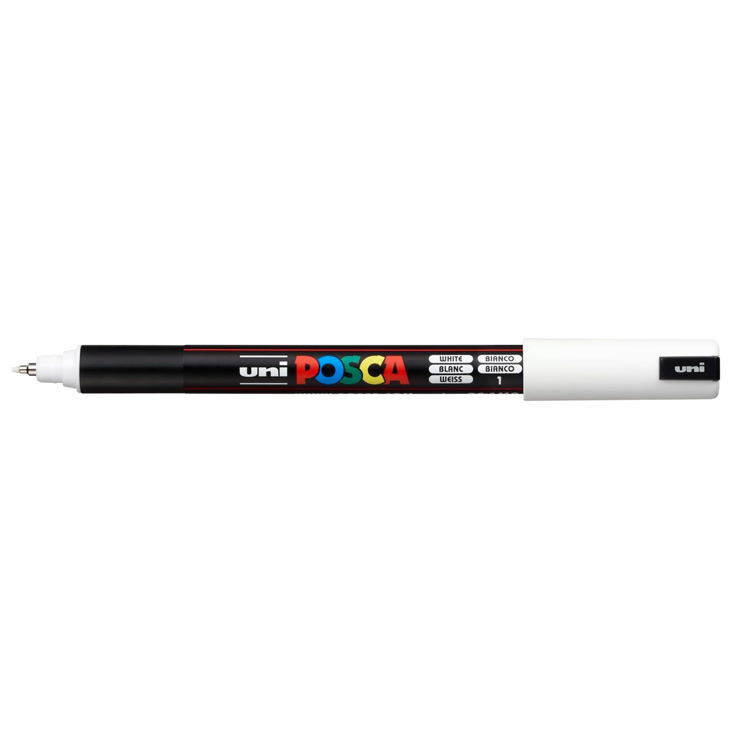 Posca PC-1MR Uni Beyaz Boya Marker Kalemler Ultra İnce 0,7 mm Kalibre Uç Ucu Her Yüzeye Yazılır Kumaş Cam Taş Metal Ahşap Plastik