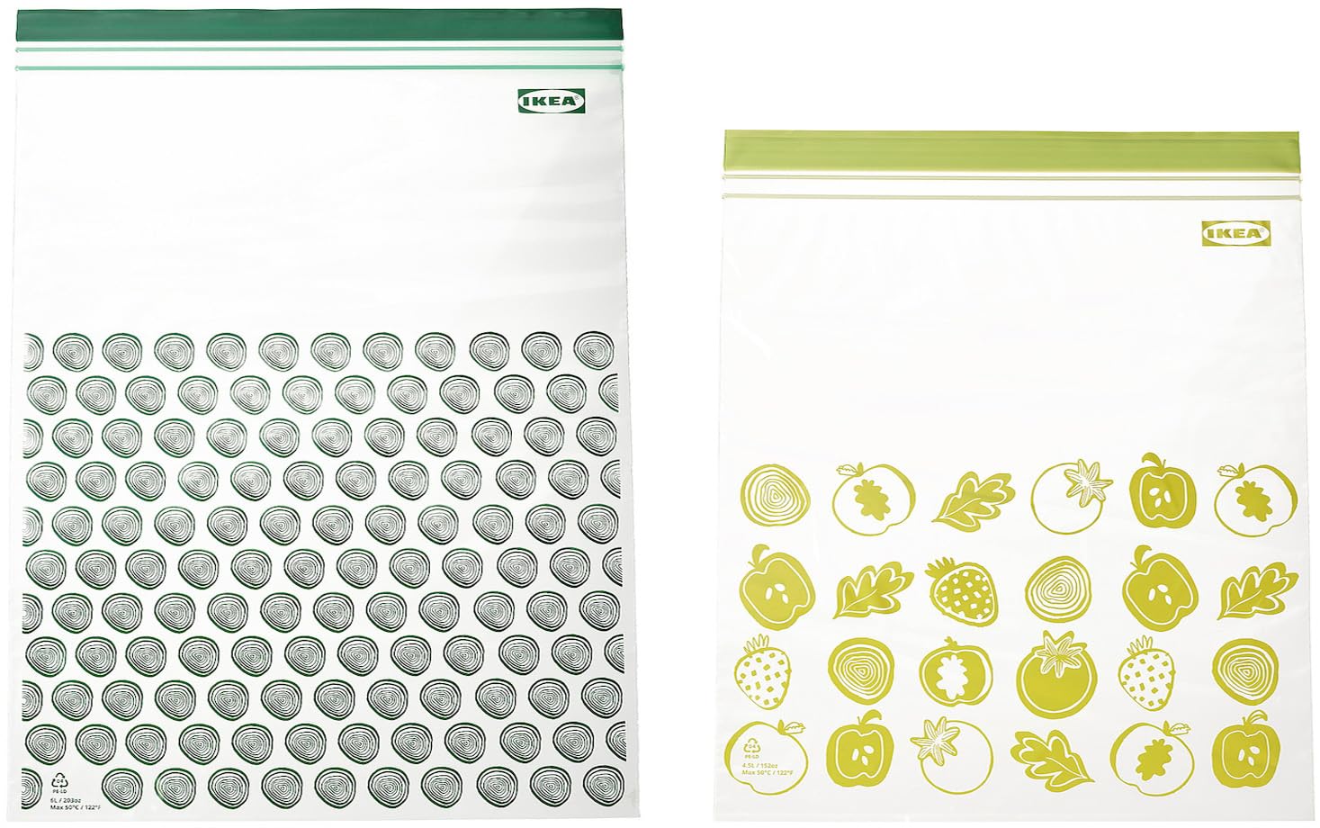 Ikea Plastik torba Istad, 30 adet paket, şunlardan oluşur: 15 torba 6 l (28,5 x 41 cm) ve 15 torba 4,5 l (27 x 34 cm), tekrar kullanılabilir, çünkü tekrar kapatılabilir
