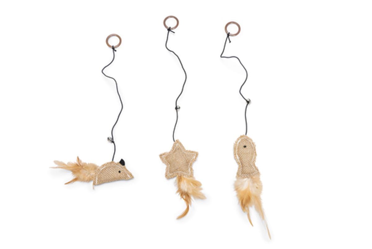 KARLIE Tüylü Ve Ipli Kedi Oyuncağı 10 Cm, 555-48148