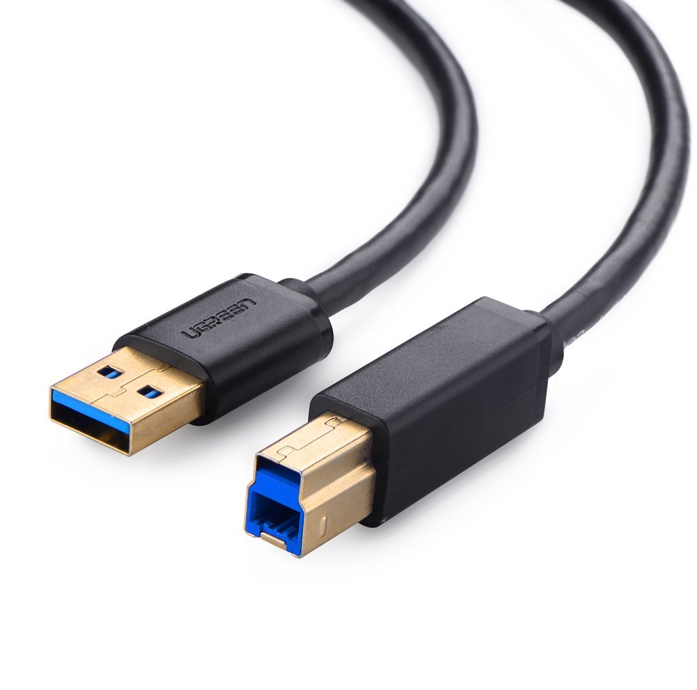 Ugreen 10372 2m USB A USB B fişi siyah - USB A USB B 3.0 (3.1 Gen 1), siyah