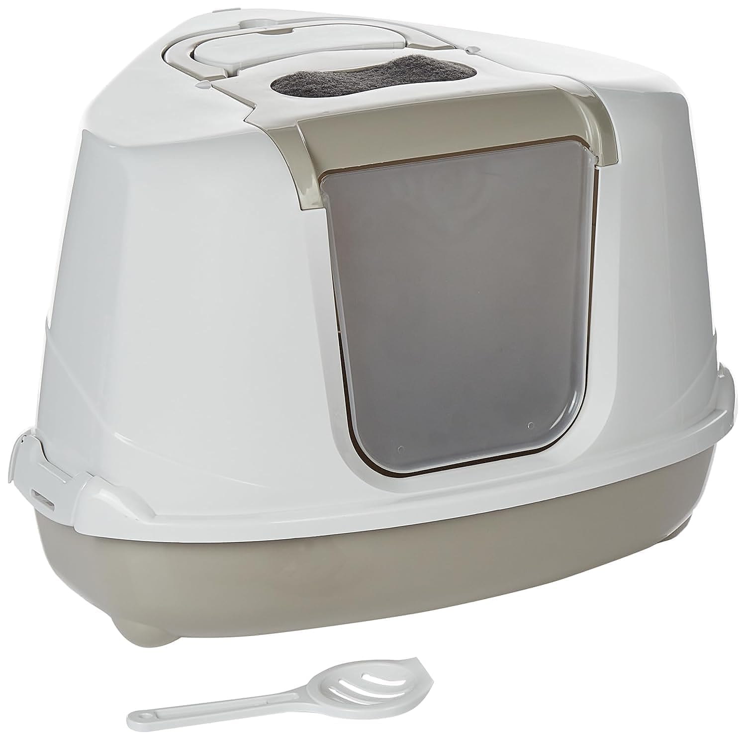 Moderna Flip Köşeli Filtreli Kedi Tuvaleti - Gri