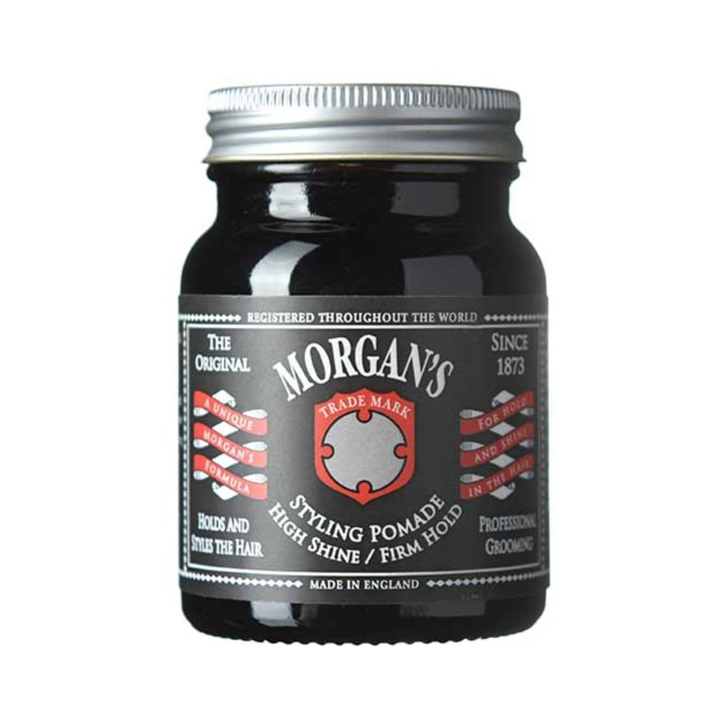 Morgan's Pomade High Shine Firm Hold Styling Pomade -Sert Tutuş, Parlaklık Veren Saç Şekillendirici Pomad (BLACK LABEL) 100 gr