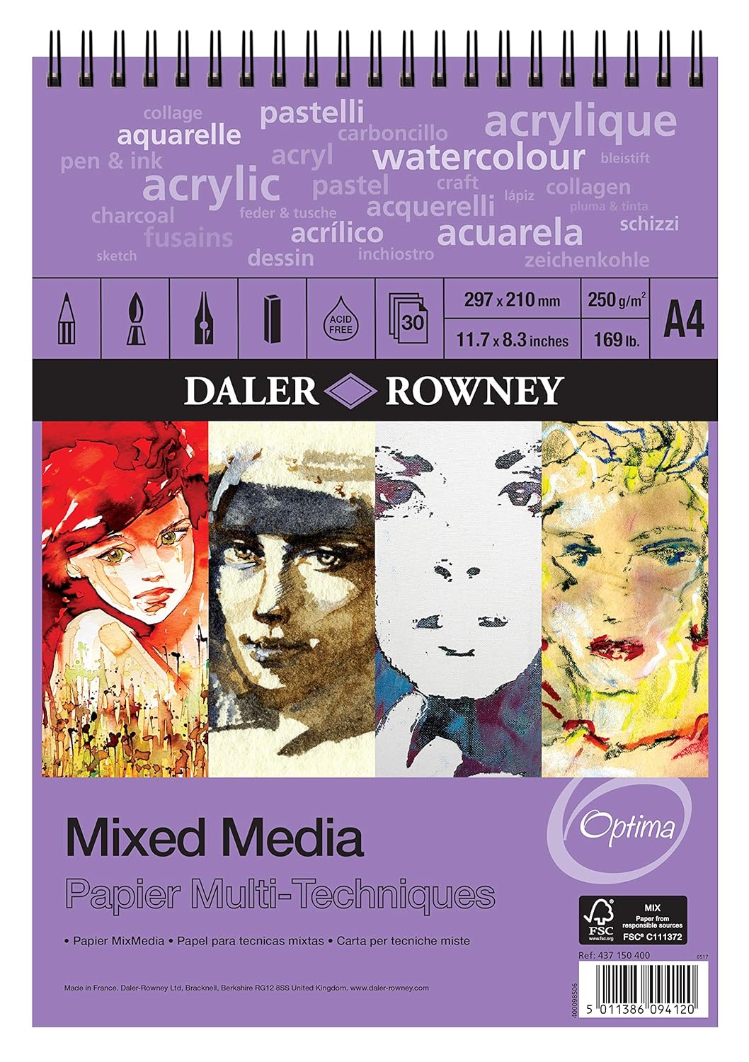 Daler Rowney Mixed Media - A4 - 250GR - 30 YP