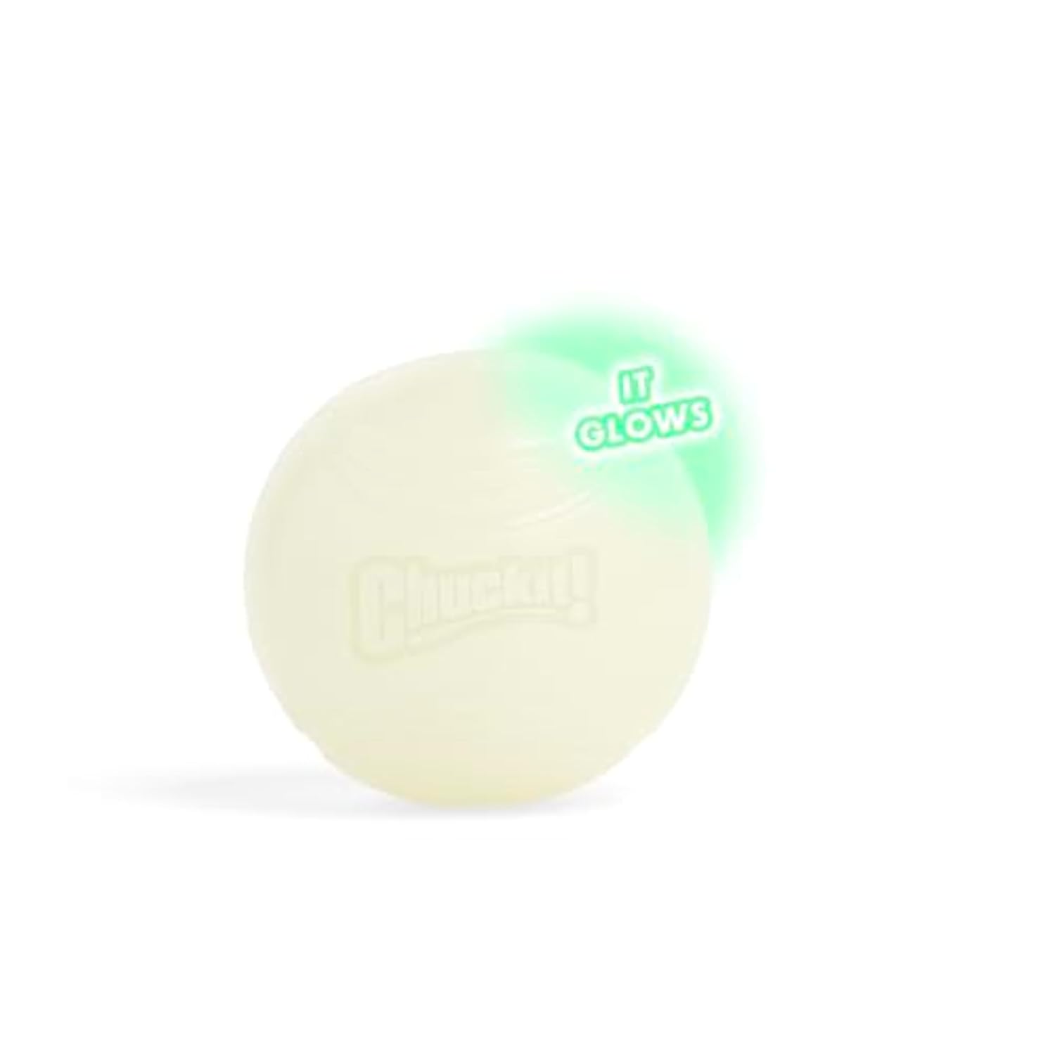 Chuckit! Max Glow Gece Parlayan Köpek Oyun Topu – Fosforlu, Dayanıklı ve At-Getir Oyun Topu - (Large)