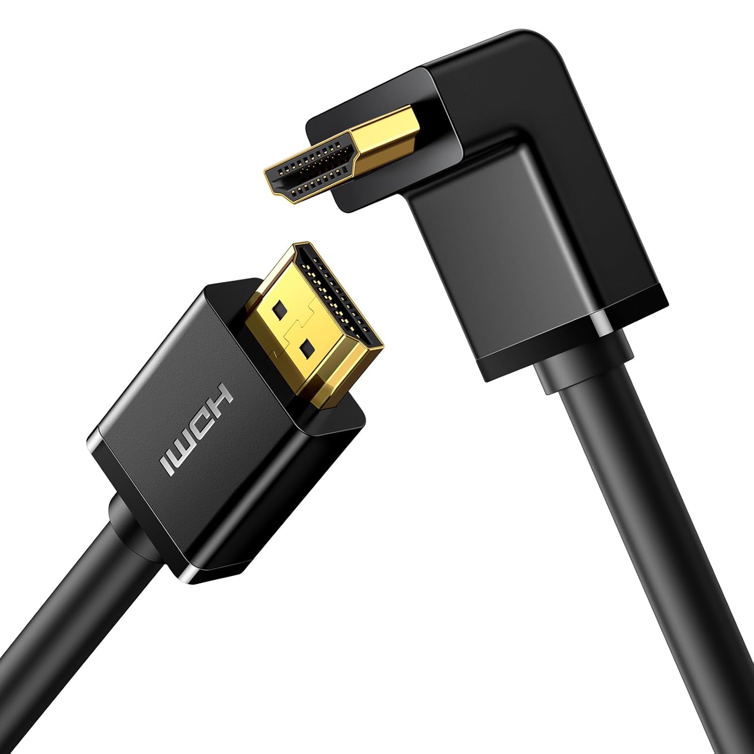 UGREEN HDMI kablosu 4K açılı 1M 90 derece açılı fiş HDMI açılı kablo 2.0 18 Gbit/s Ethernet HDR 3D ARC destekler, PC, Blue-ray oynatıcı, Xbox360, PS3, PS4 vb. ile uyumludur