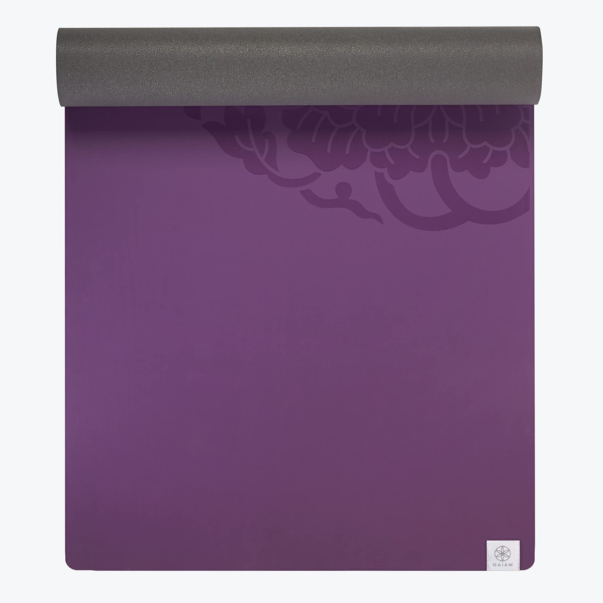 Gaiam dry-grip yoga matı – 5 mm kalınlığında kaymaz egzersiz ve fitness matı, standart veya sıcak yoga, pilates ve yer egzersizleri için – yastıklı destek, kaymaz kaplama – 173 x 61 cm