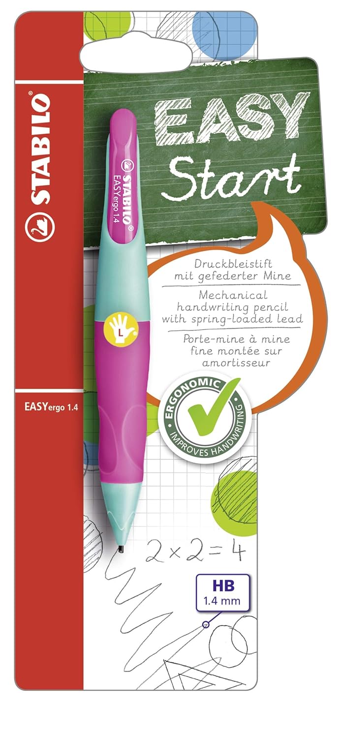 STABILO EASYergo 1.4 Sol - Ergonomik Mekanik Kurşun Kalem - Neon Pembe Blister