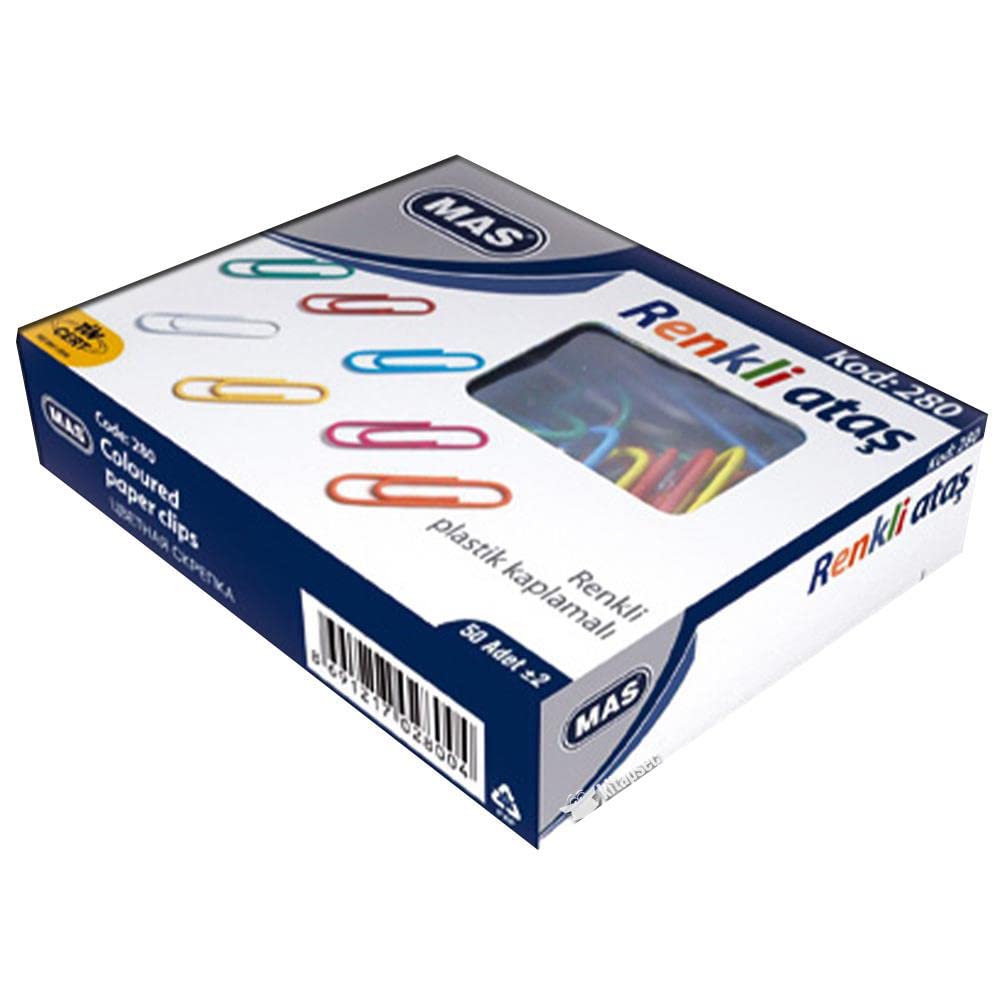 MAS PVC Kaplı Ataş, Çok Renkli, 28 mm