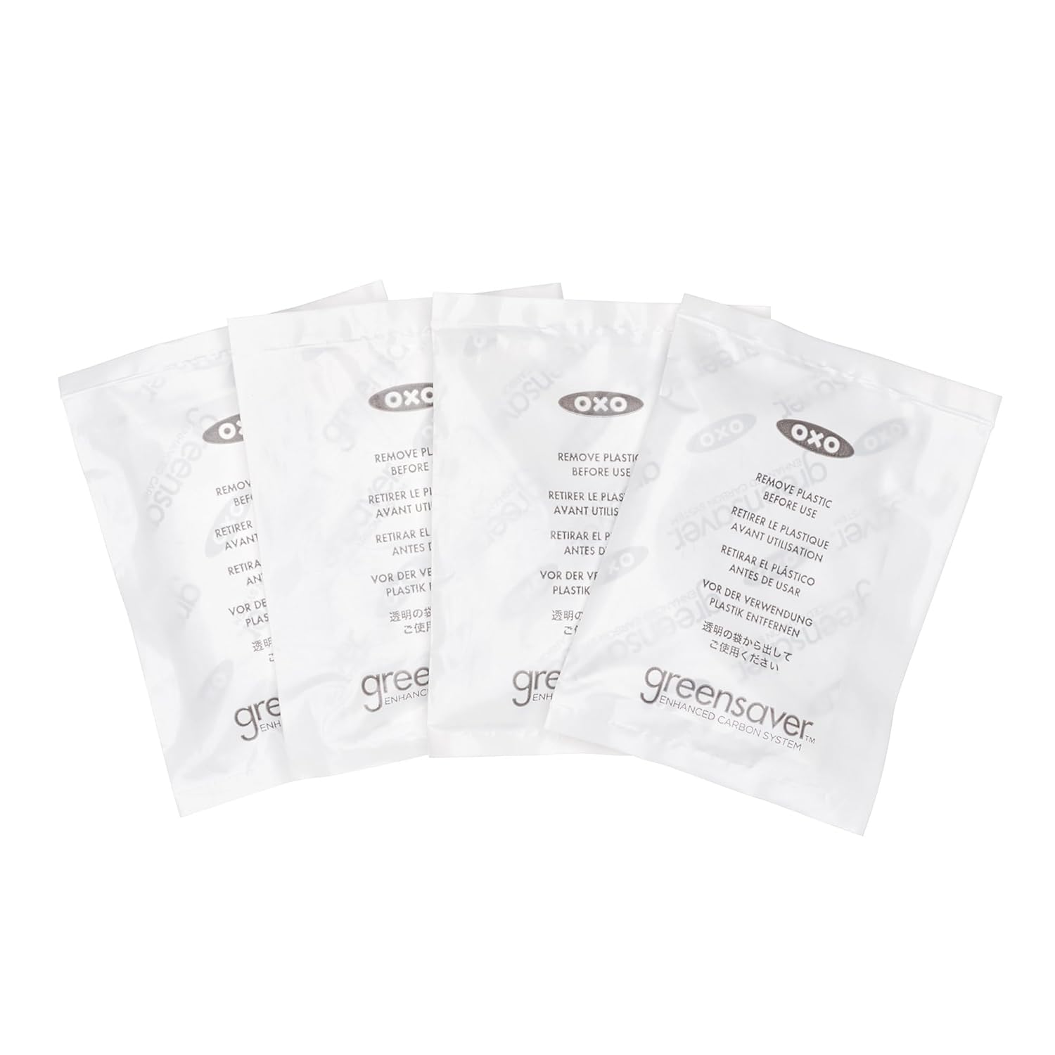 OXO Good Grips Greensaver Aktif Karbon Filtre - Gıda Saklama Kutuları için 4 Yedek Filtre