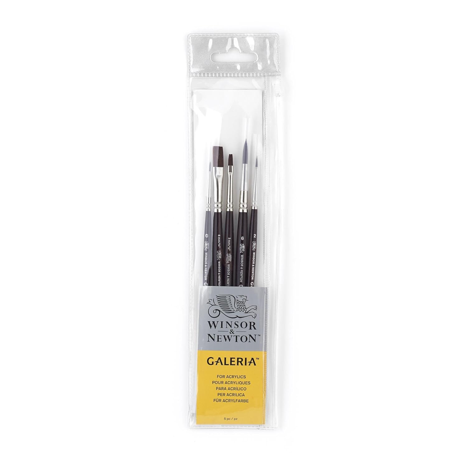 Winsor & Newton Galeria fırça "kısa sap (5 adet)