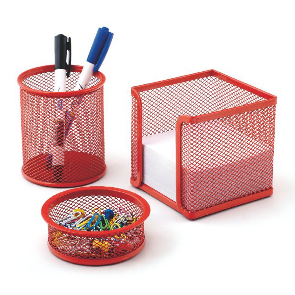 Perfore 3 Lü Masa Üstü Set, Kırmızı