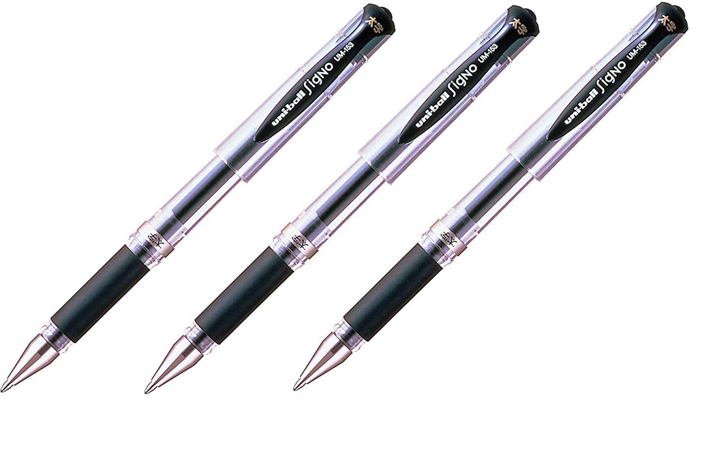 Uni-Ball Mitsubishi Kalem Signo UM-153 Siyah Geniş 1,0 mm Rollerball Jel Kalem UM153.24 [3'lü Paket]