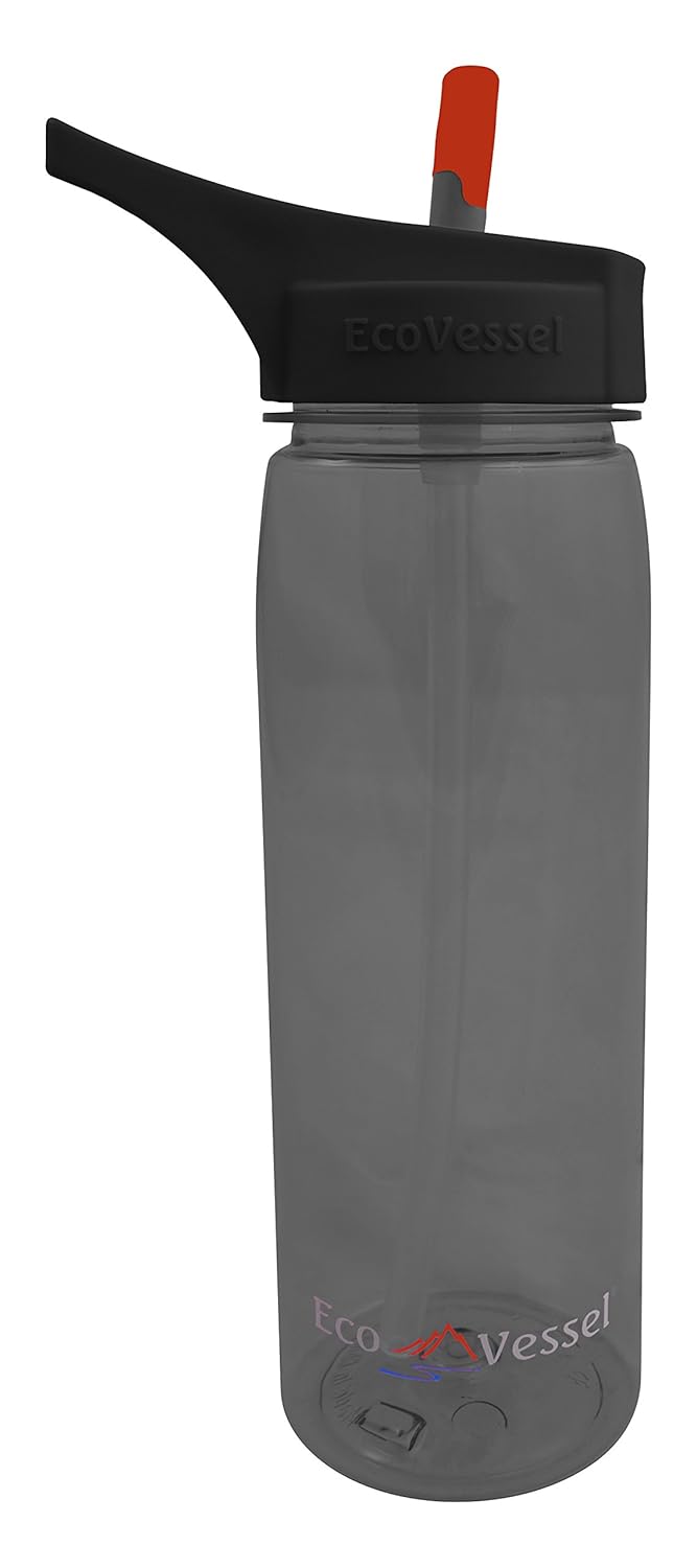 Eco Vessel Tritan Plastik Termos, 0.75 lt, Siyah