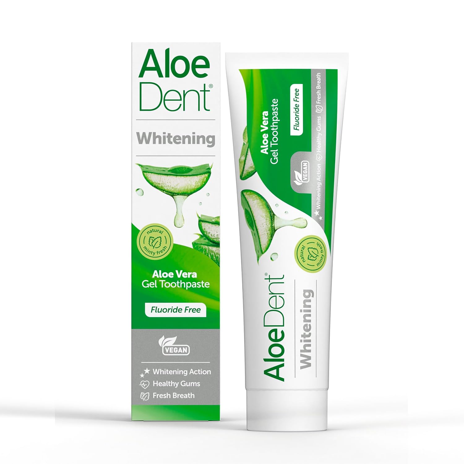 Aloe Dent Whitening, Ekstra Beyazlatıcı Diş Macunu, Florürsüz, 100 ml