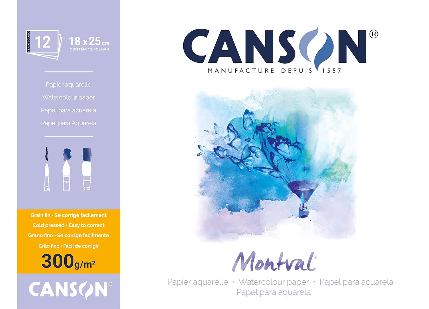 Canson Pad Canmontv 12S 18X25 300G Suluboya Blokları