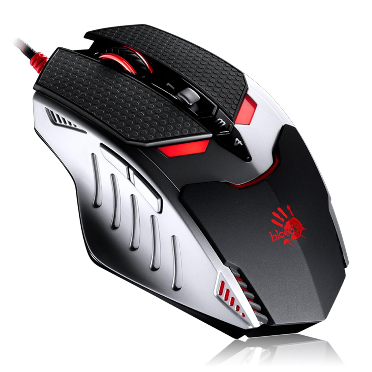 Bloody TL80A Siyah 8200Dpi, Infrared Switch ,Metal Ayak, Ultra Core 3&4 Aktif, 9 Tuşlu, Çözünürlük Ayarlı, Optik Gaming (Oyuncu) Mouse