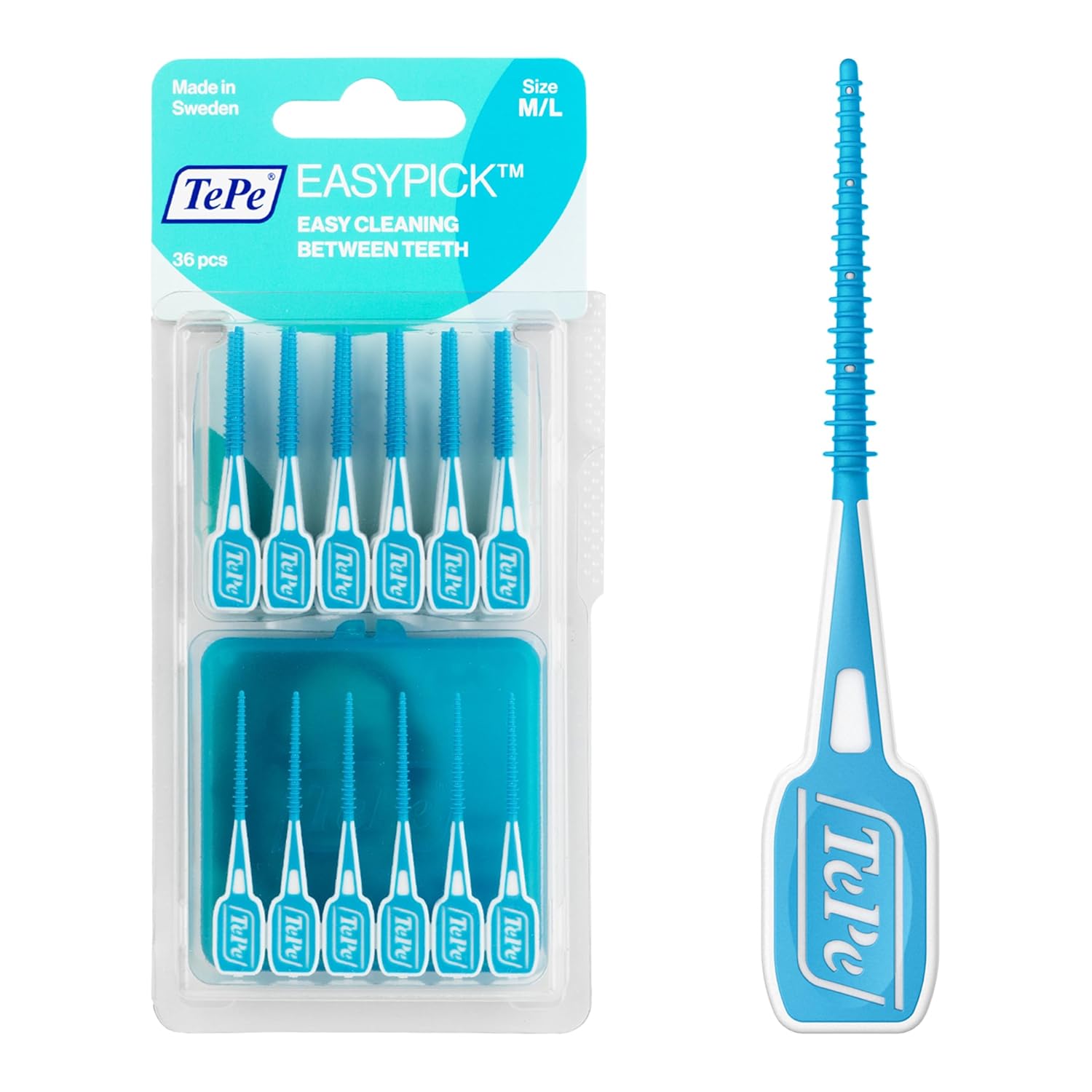 TePe Easy Pick Diş Arası Fırça, Mavi, Boyut: M/L, 36'lı