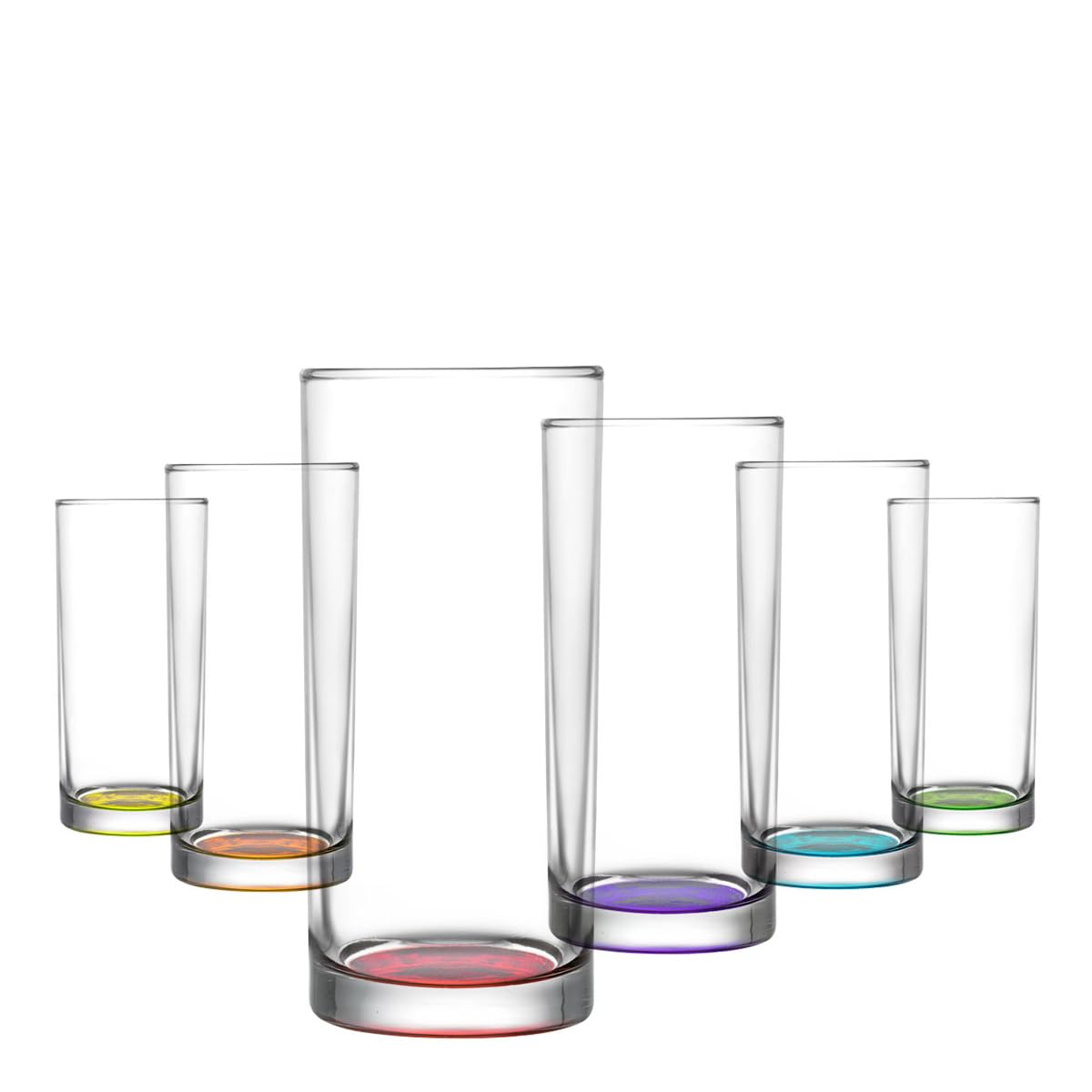 Liberty Renkli Tabanlı 6'lı Meşrubat Bardağı