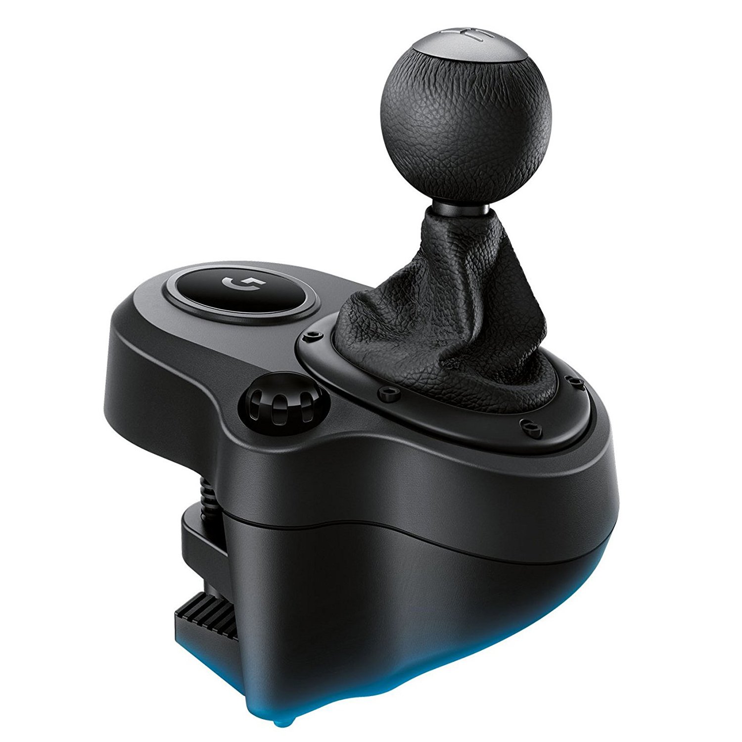 Logitech G G923, G29 veya G920 için Driving Force vites kolu, 6 vites, Geri vites, çelik ve deri, siyah