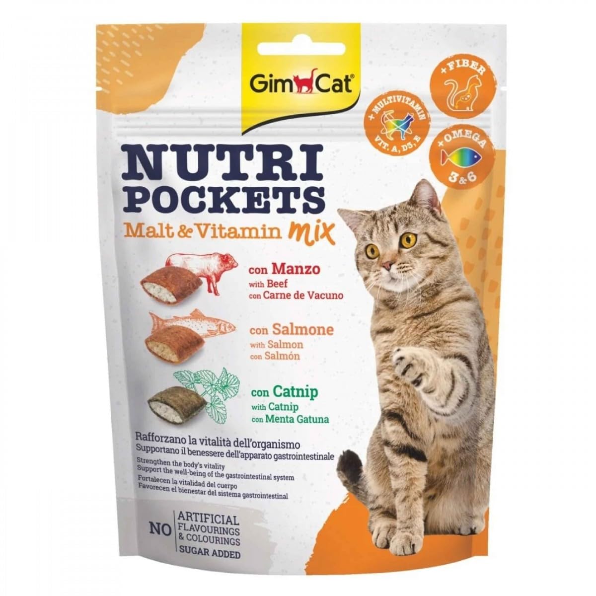GimCat Nutripockets Kedi Ödülü Malt&Multivitamin, 150 gr