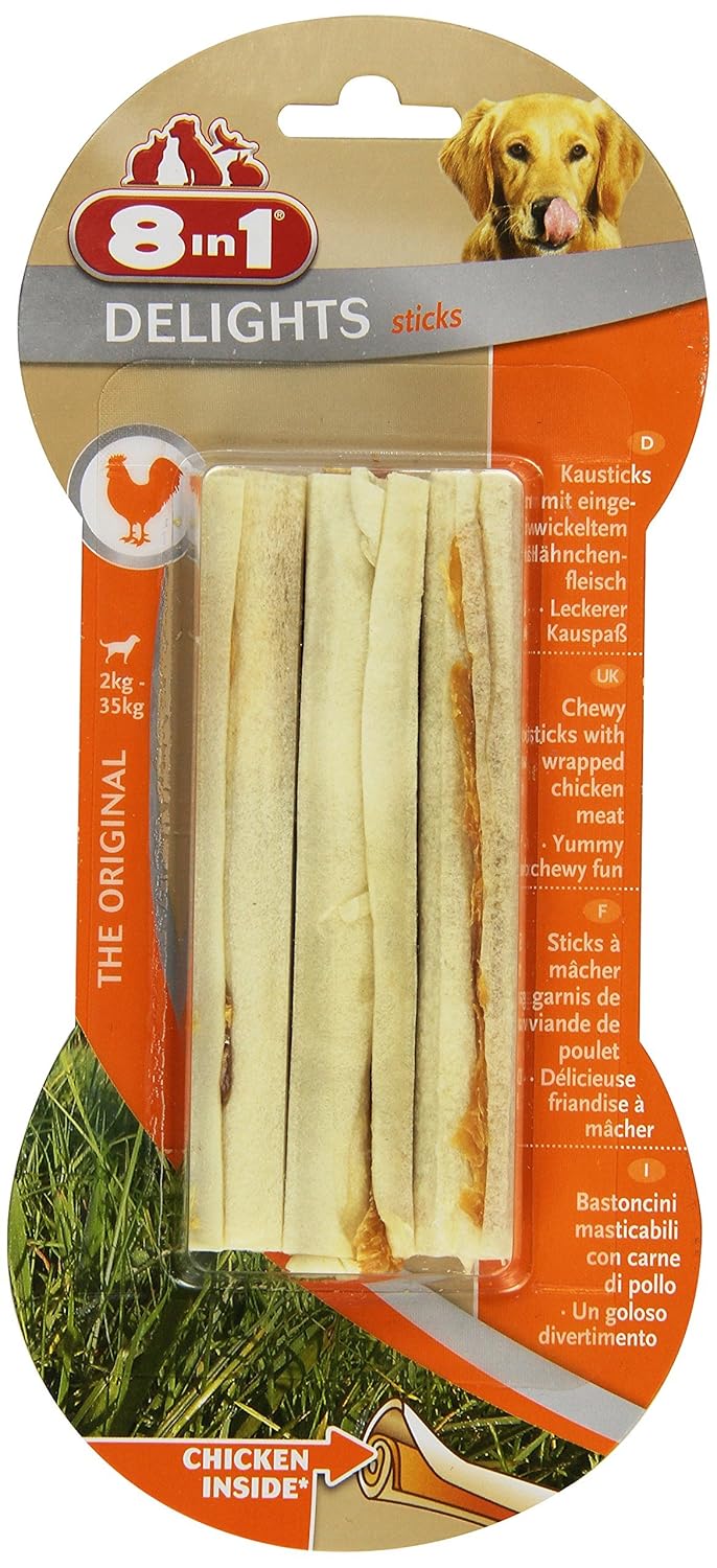 8in1 Delights Sticks Çiğneme Çubukları, 75 gr. Köpek Ödülü