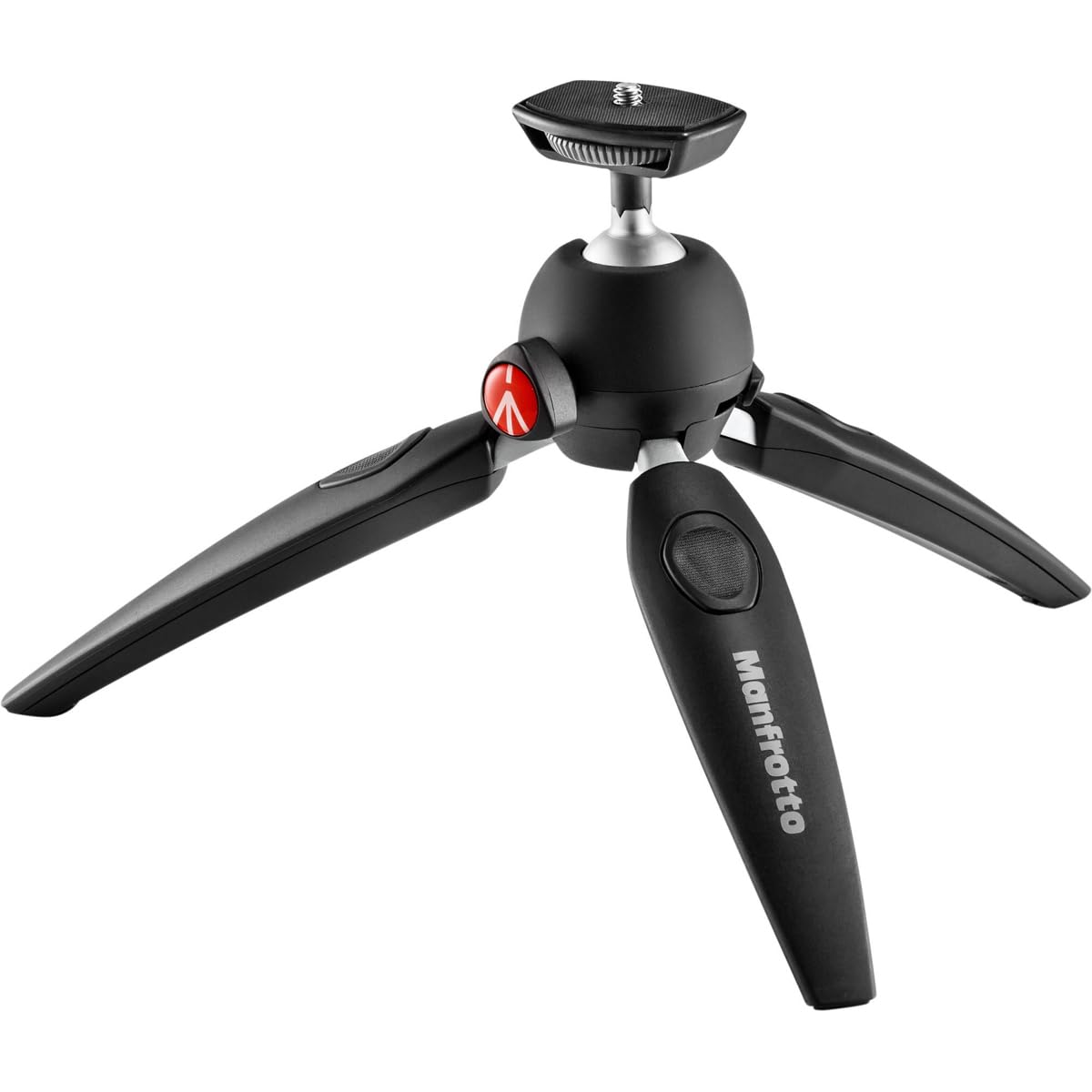 Manfrotto MTPIXIEVO-BK, PIXI EVO 2 segmentli mini tripod, aynasız kameralar için, kompakt sistem kameraları, DSLR'ler, video, uygun boyut, alüminyum, masa tripodu, siyah