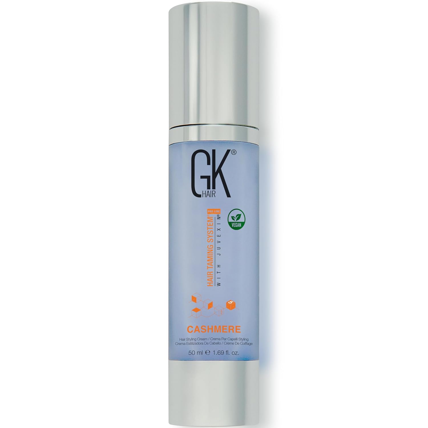 GK HAIR Global Keratin Kaşmir Saç Pürüzsüzleştirici Krem (50ml / 1.69 fl. Oz) | Sır Kabağı Saç Onarımı/Koruması - Doğal ve Argan Yağı | Tüm Saç Tipleri İçin