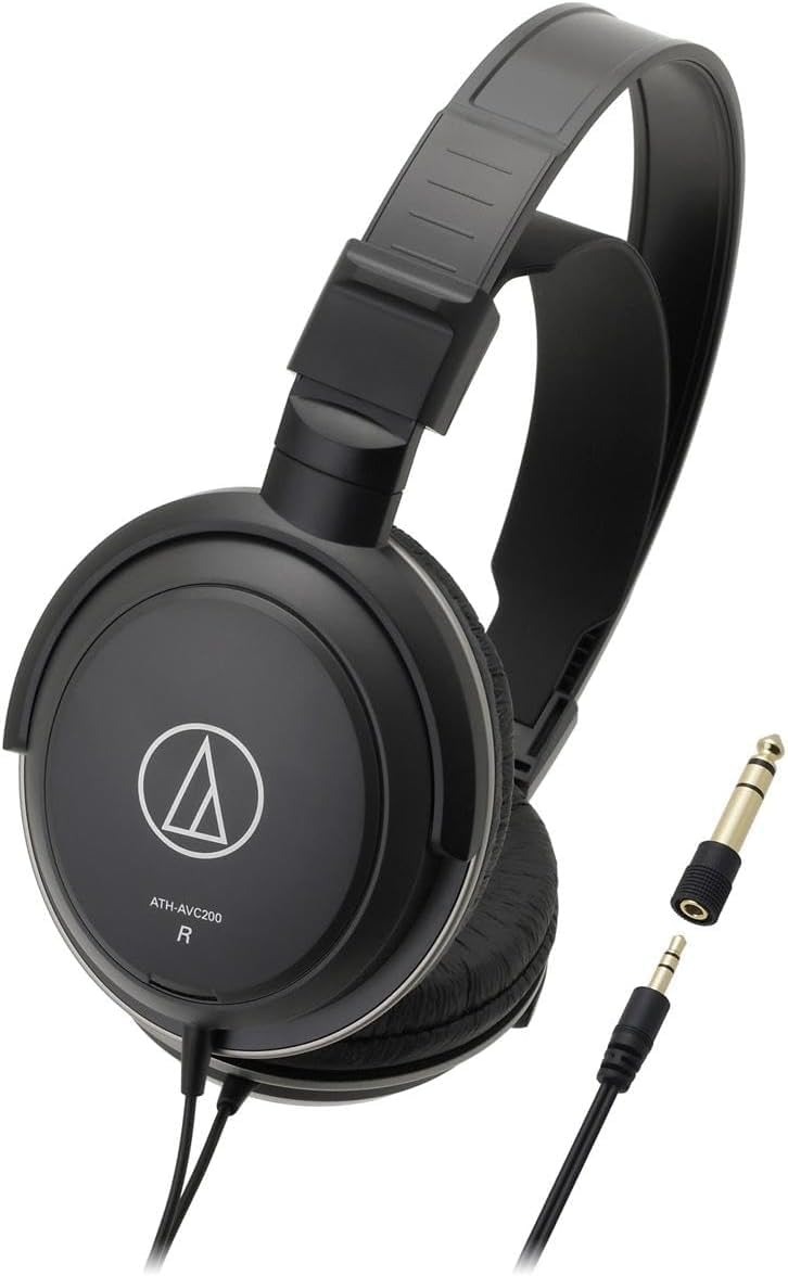 Audio-Technica ATH-AVC200 kapalı, dinamik kulaklık Siyah