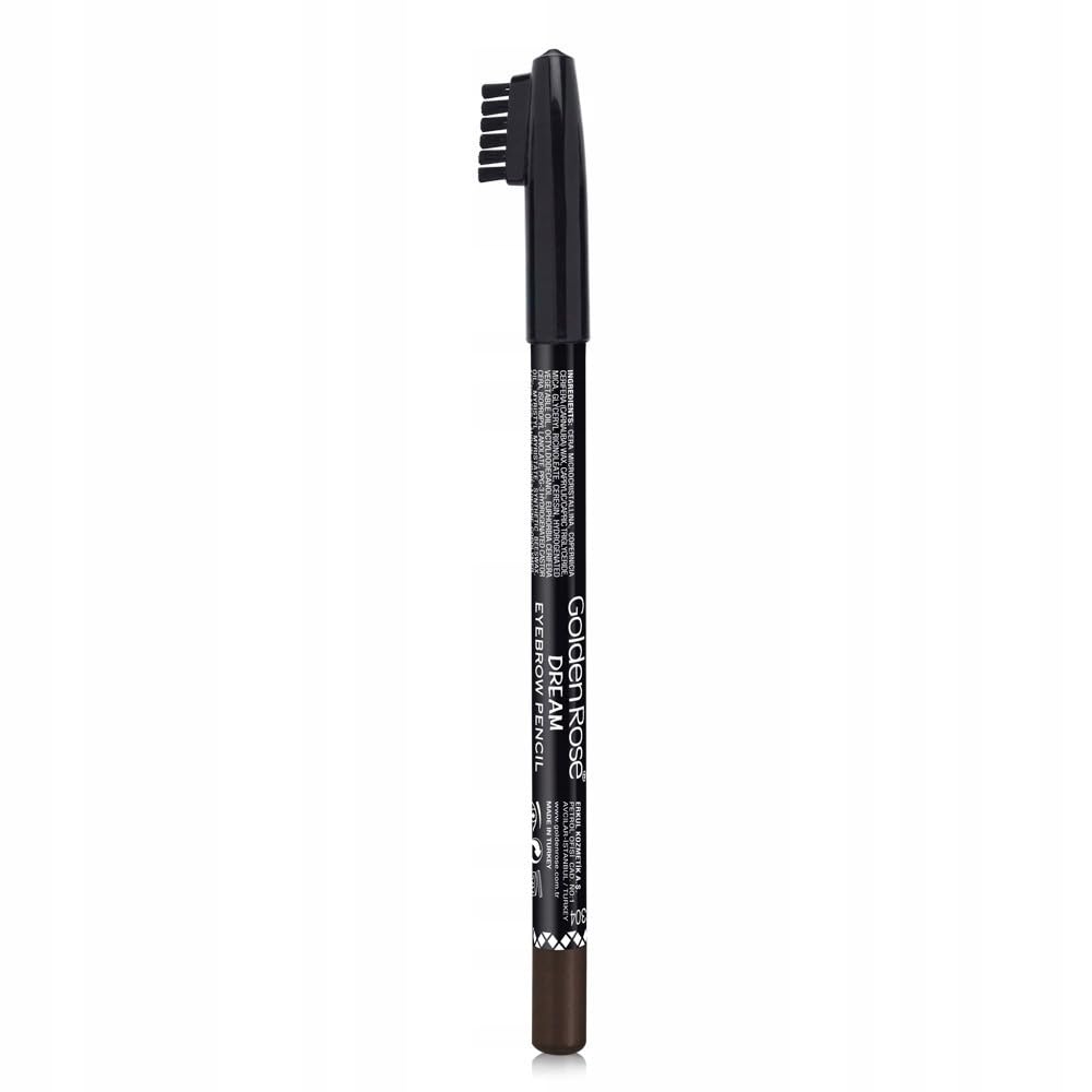 Golden Rose Dream Eyebrow Pencil No: 303 Dark Ash - Şekillendirici Fırçalı Siyah Kaş Kalemi