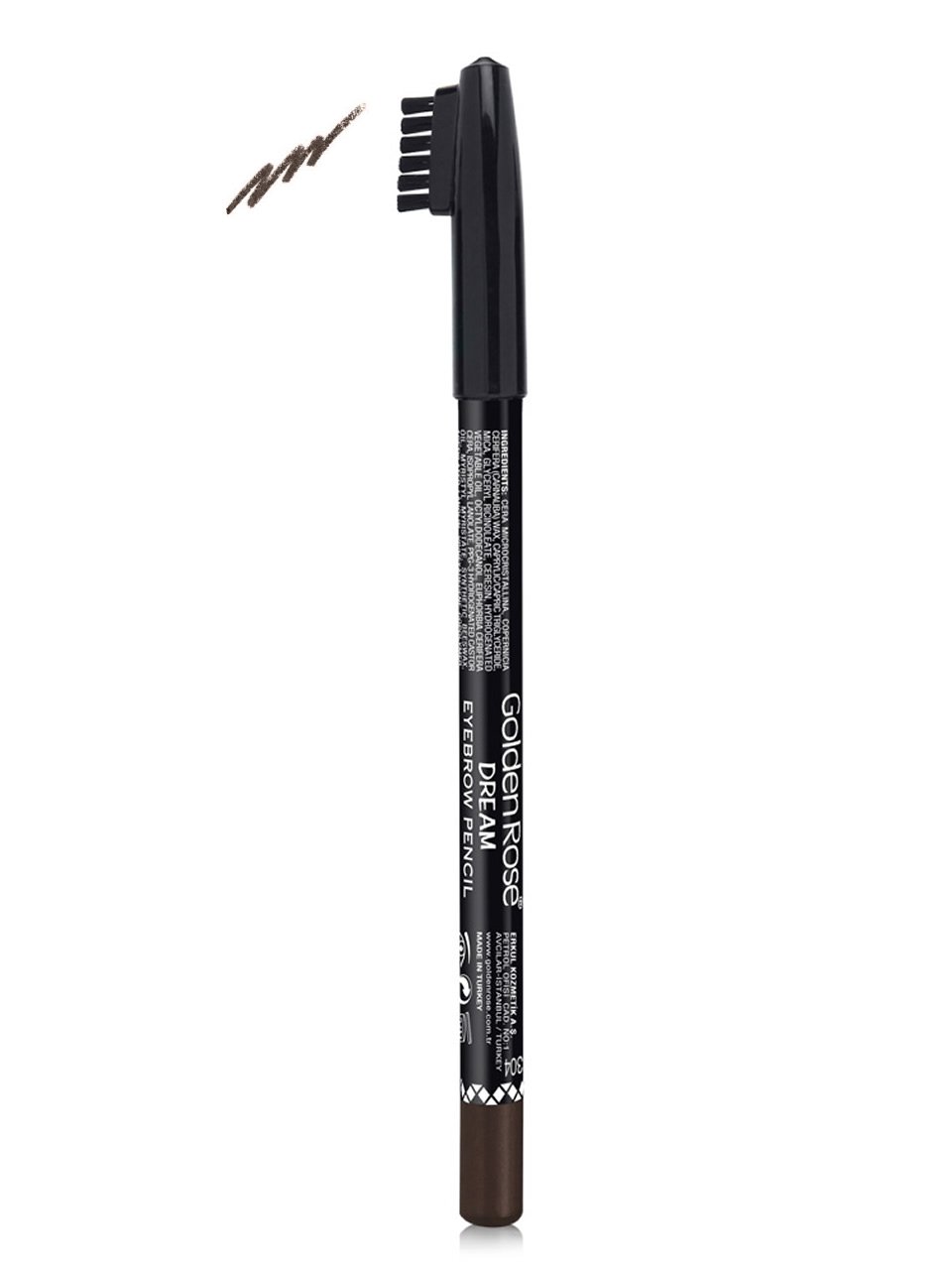 Golden Rose Dream Eyebrow Pencil No: 304 Charcoal - Şekillendirici Fırçalı Kaş Kalemi